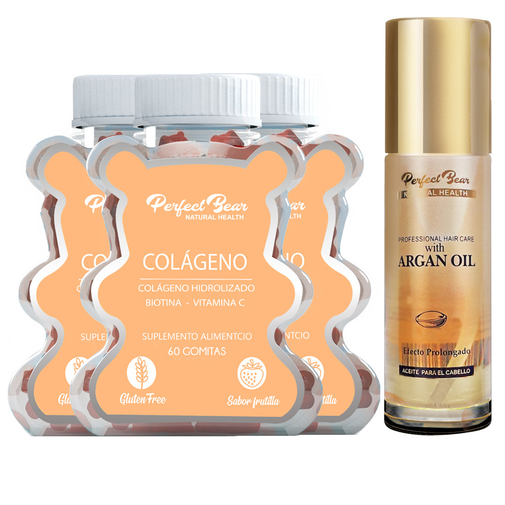 Colágeno Hidrolizado 3 meses  + Aceite de Argan