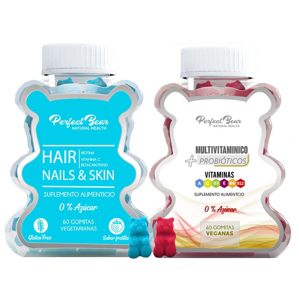 Pack Hair Nail Skin (biotina) + Multivitaminico