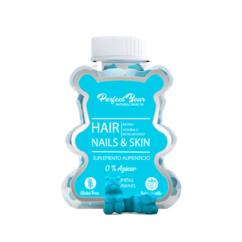 suplemento en gomitas para cabello, uñas y piel