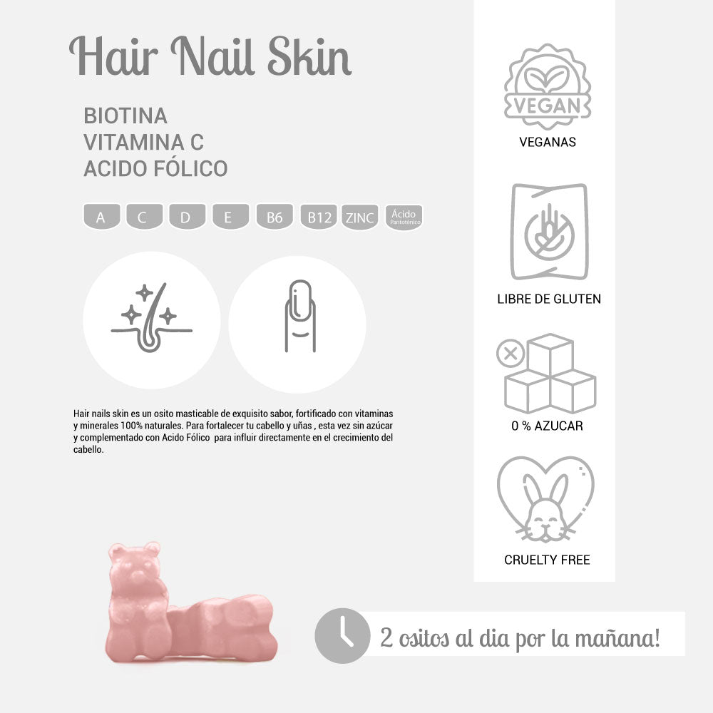 Hair, Nails & Skin Sin Azucar 1 mes